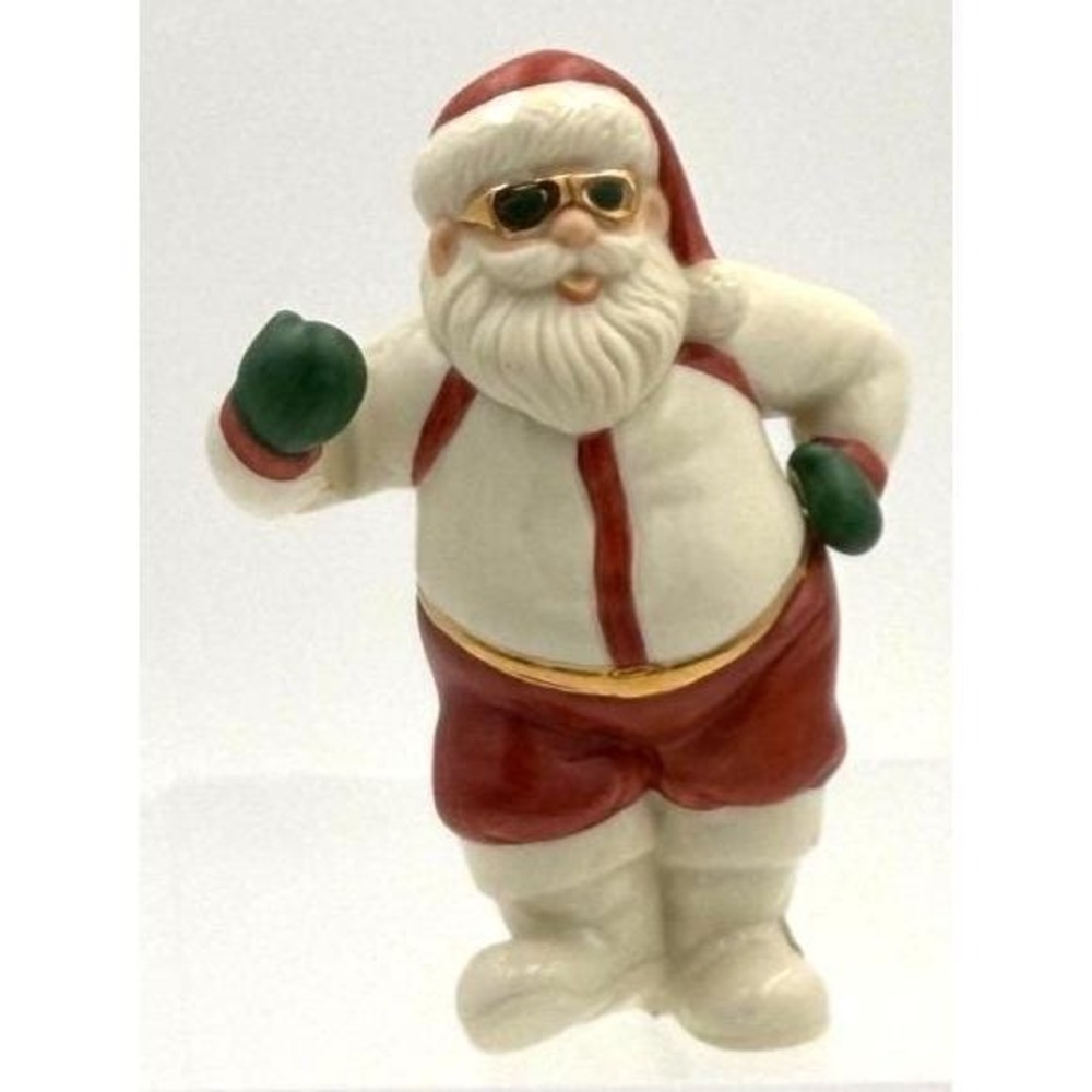 Vintage Lenox Santa Claus Figurine with Sunglasses 5" Tall